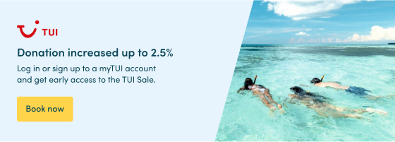 Log in or sign up to a myTUI account and get early access to the TUI Sale. Donation increased up to 2.5% Book now